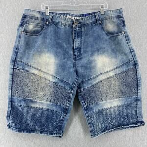 Beat & Rhythm Men’s Premium Denim Jean Shorts Distressed‎ Blue Sz 44